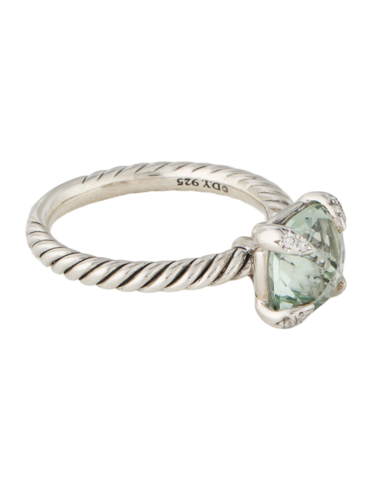 David Yurman Prasiolite & Diamond Cocktail Ring