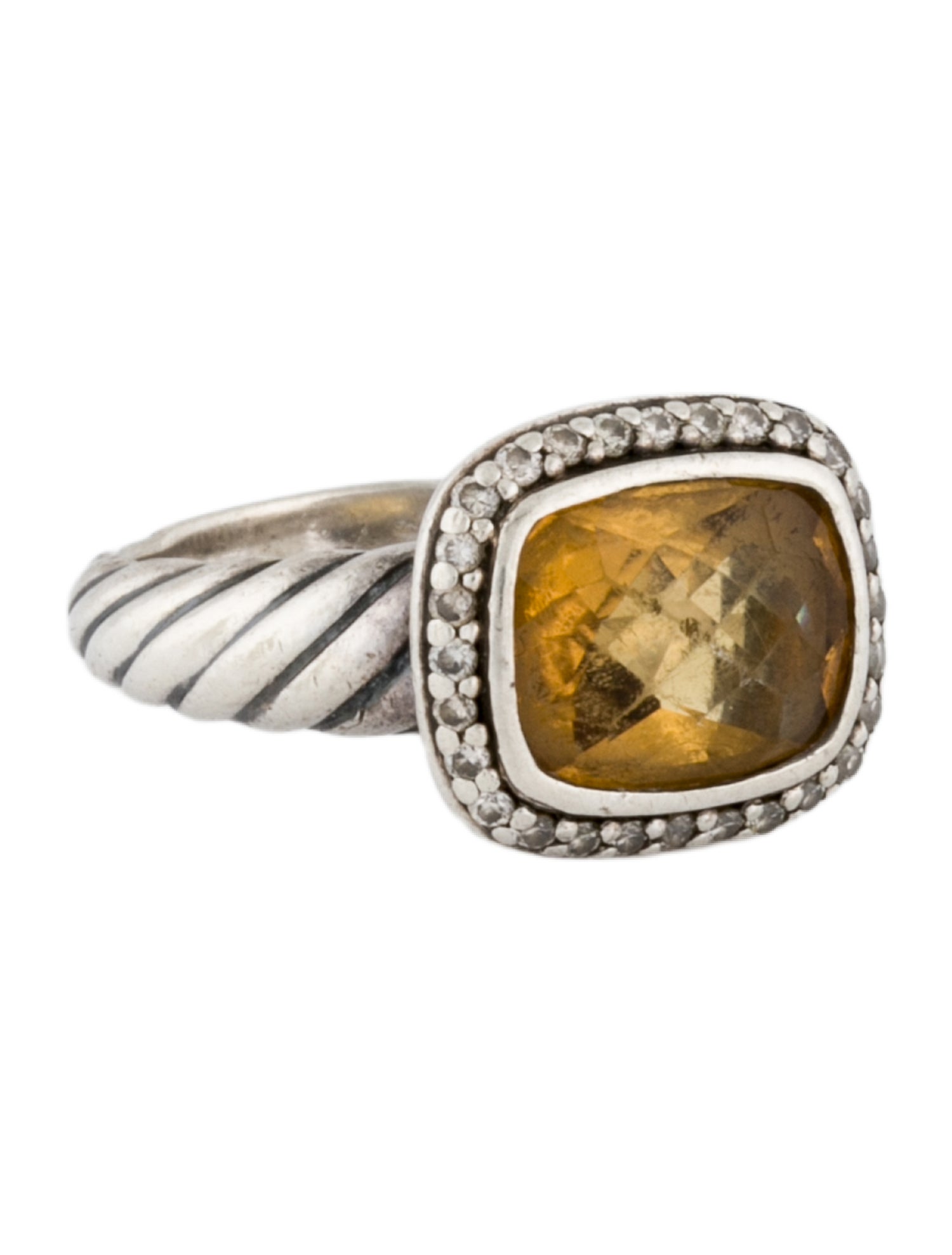 David Yurman Citrine & Diamond Albion Ring
