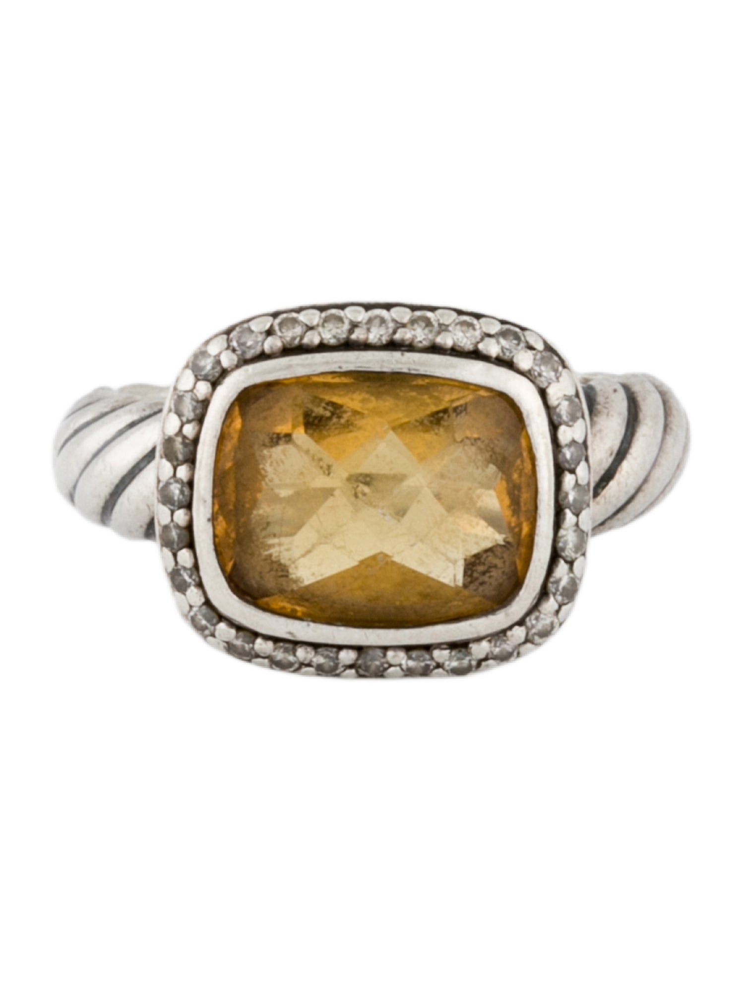 David Yurman Citrine & Diamond Albion Ring