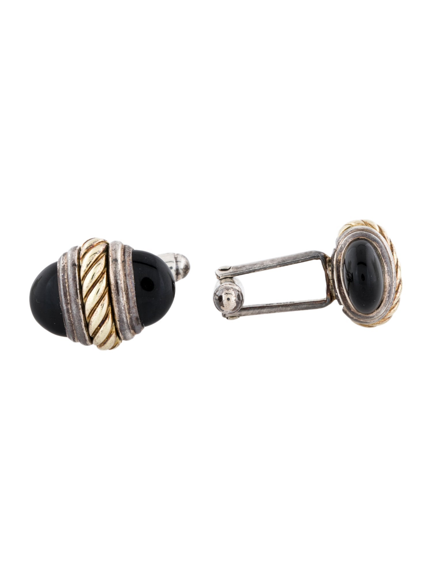 David Yurman Vintage Onyx Cufflinks