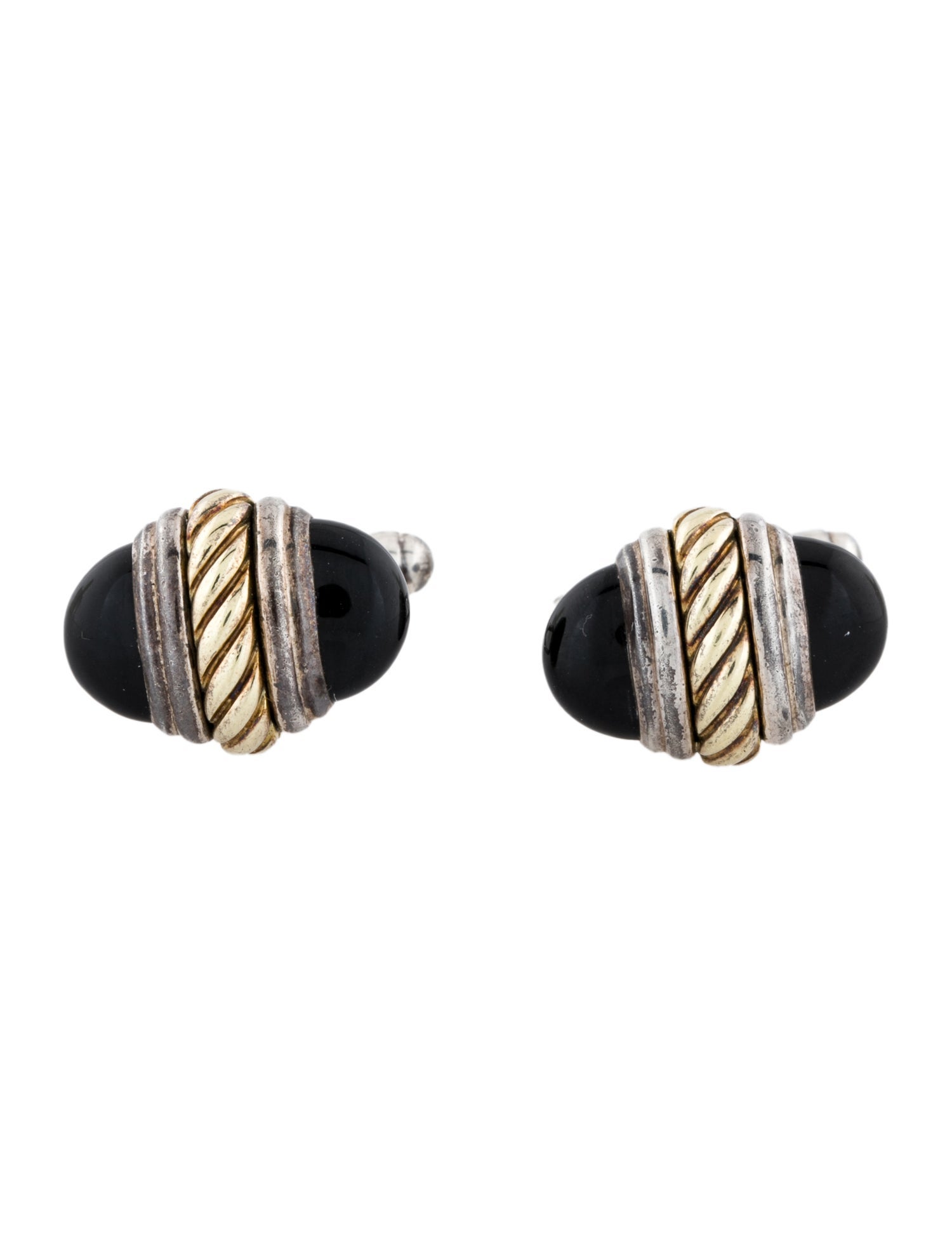 David Yurman Vintage Onyx Cufflinks