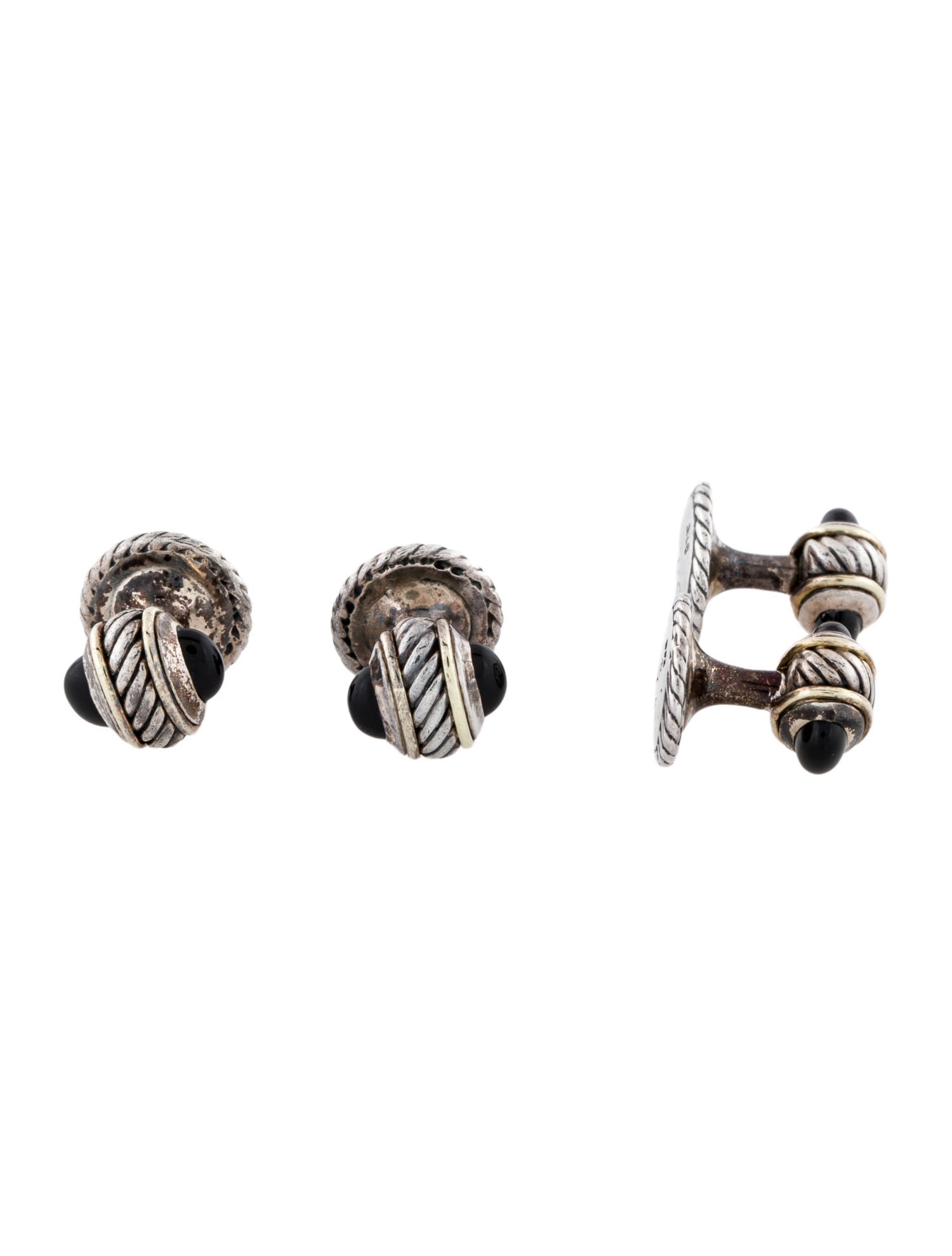 David Yurman Vintage Onyx Shirt Studs
