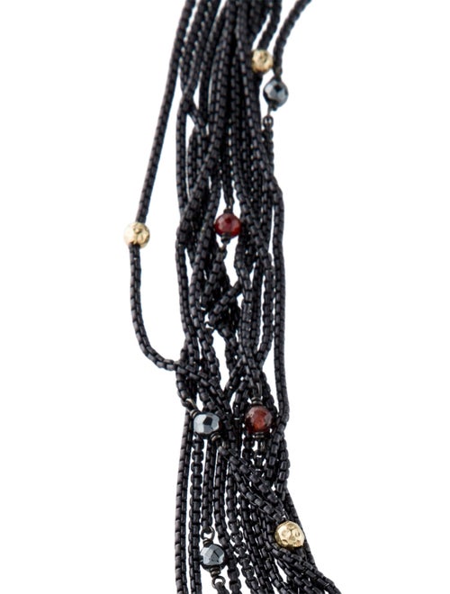 David Yurman Garnet & Hematite Multistrand Necklace