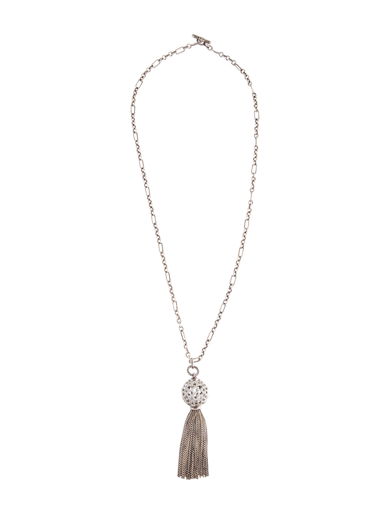 David Yurman Diamond Pave Tapestry Tassel Pendant