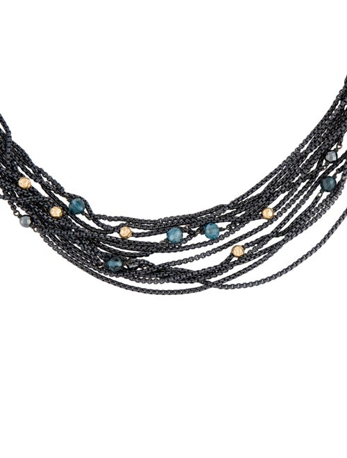David Yurman Hematine & Topaz Multi-Strand Necklace