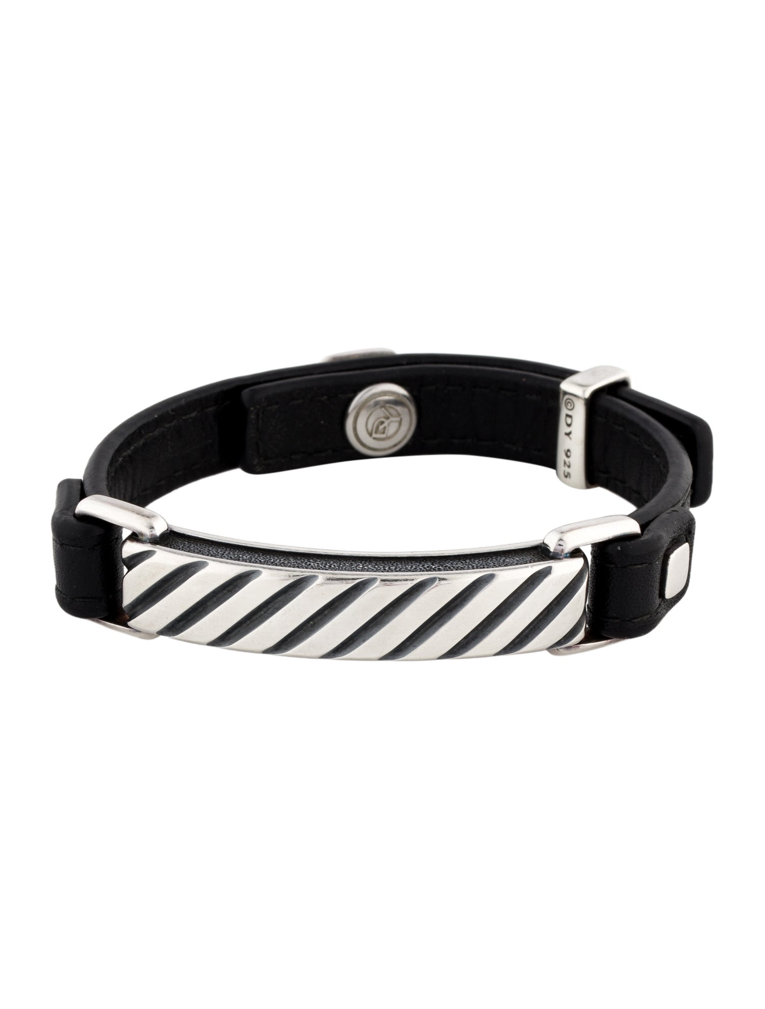 David Yurman Leather Modern ID Wrap Bracelet