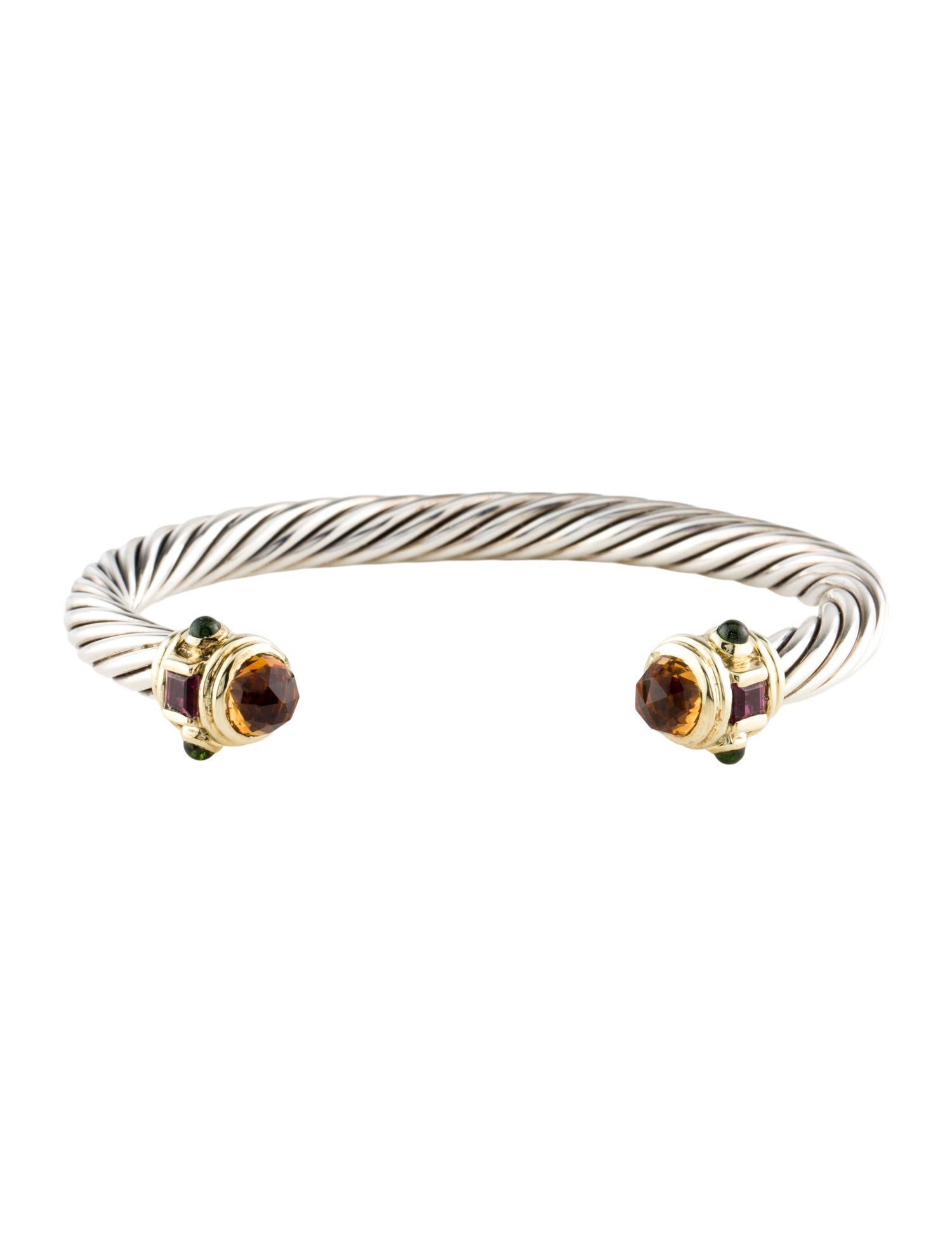 David Yurman Rhodolite, Peridot & Citrine Renaissance Cuff