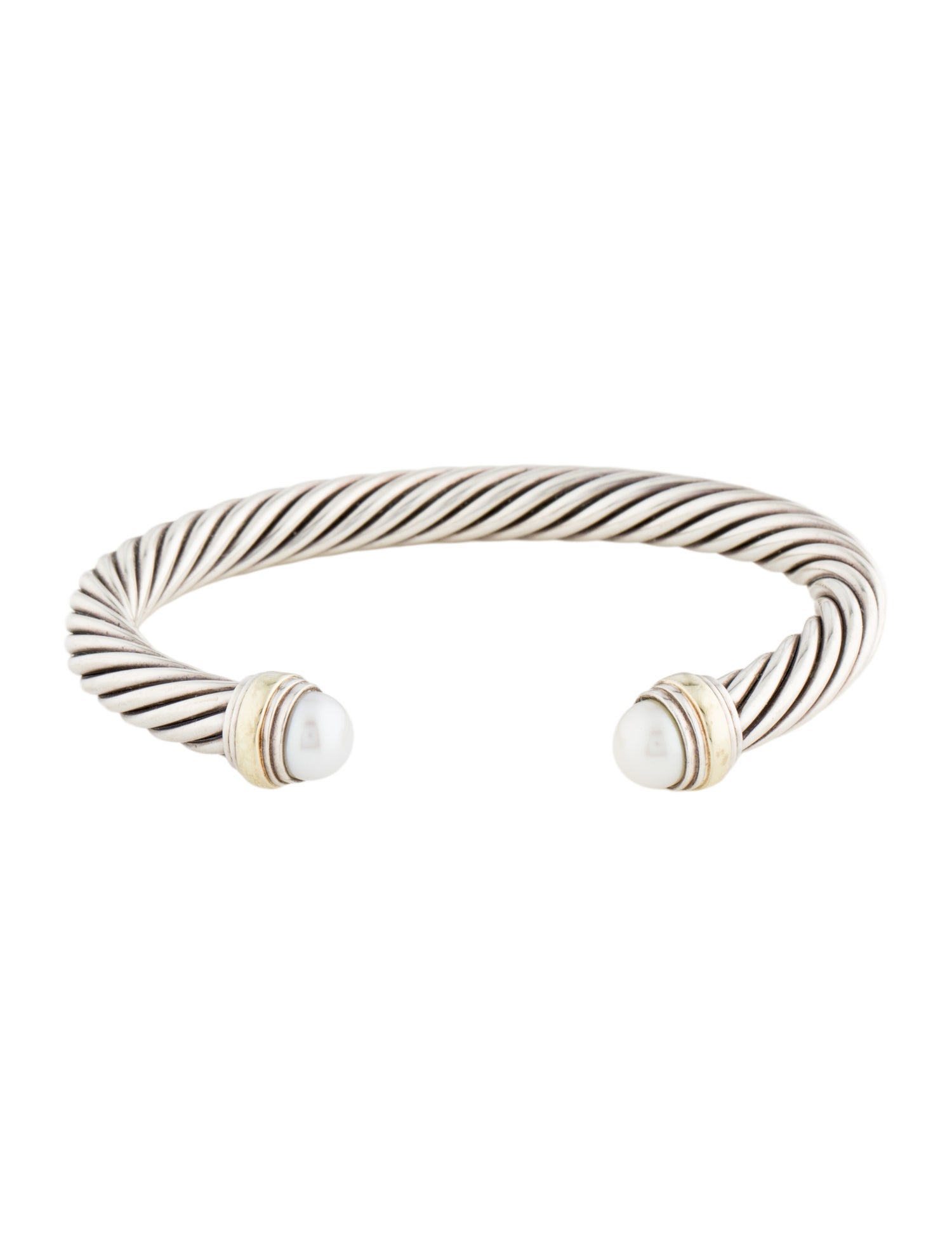 David Yurman Pearl Cable Classic Cuff Bracelet