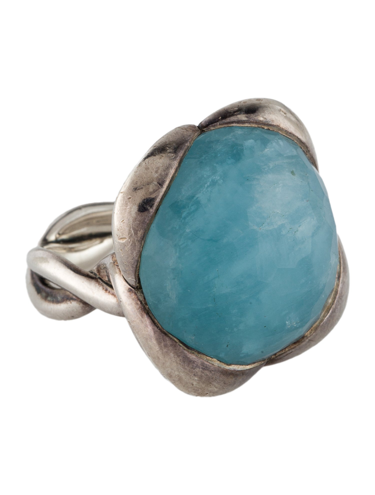 David Yurman Milky Aquamarine Continuance Ring
