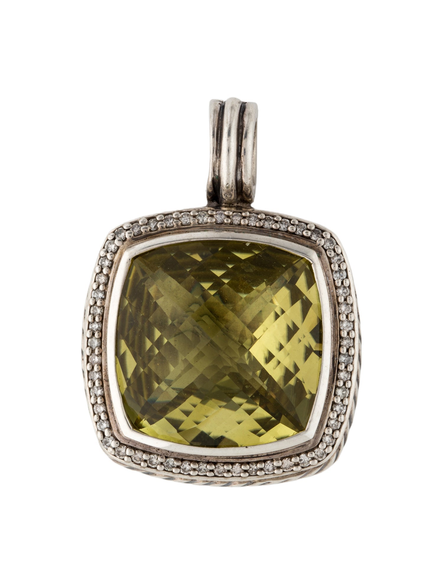 David Yurman Quartz & Diamond Large Albion Pendant