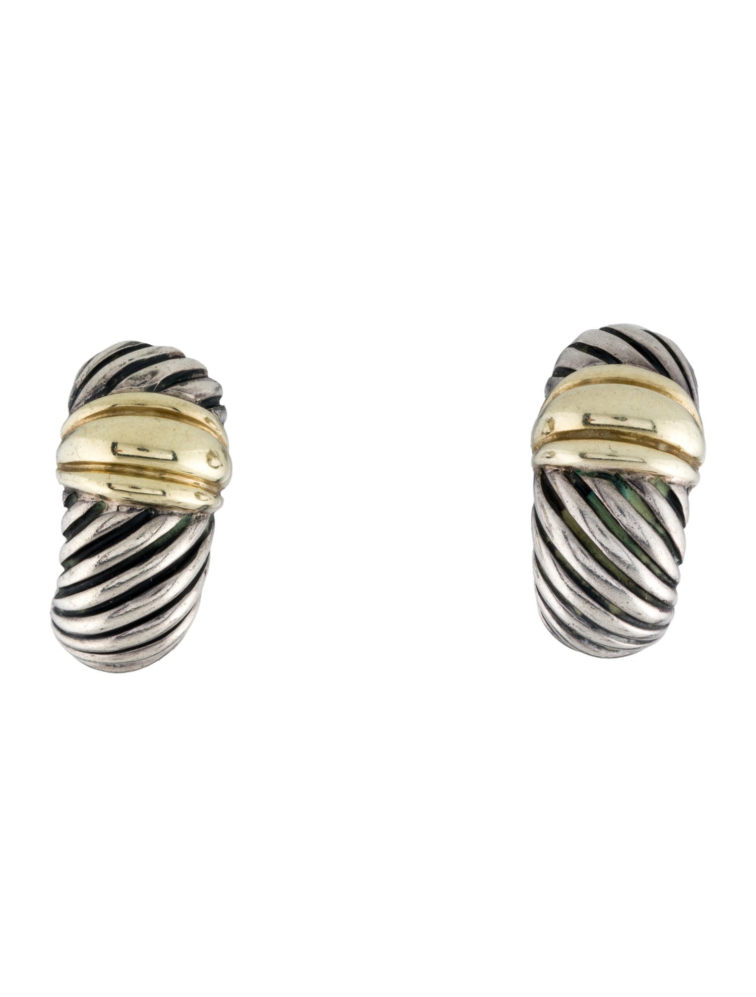 David Yurman Two-Tone Shrimp Earclips