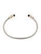 David Yurman Onyx & Diamond Two-Tone Bracelet