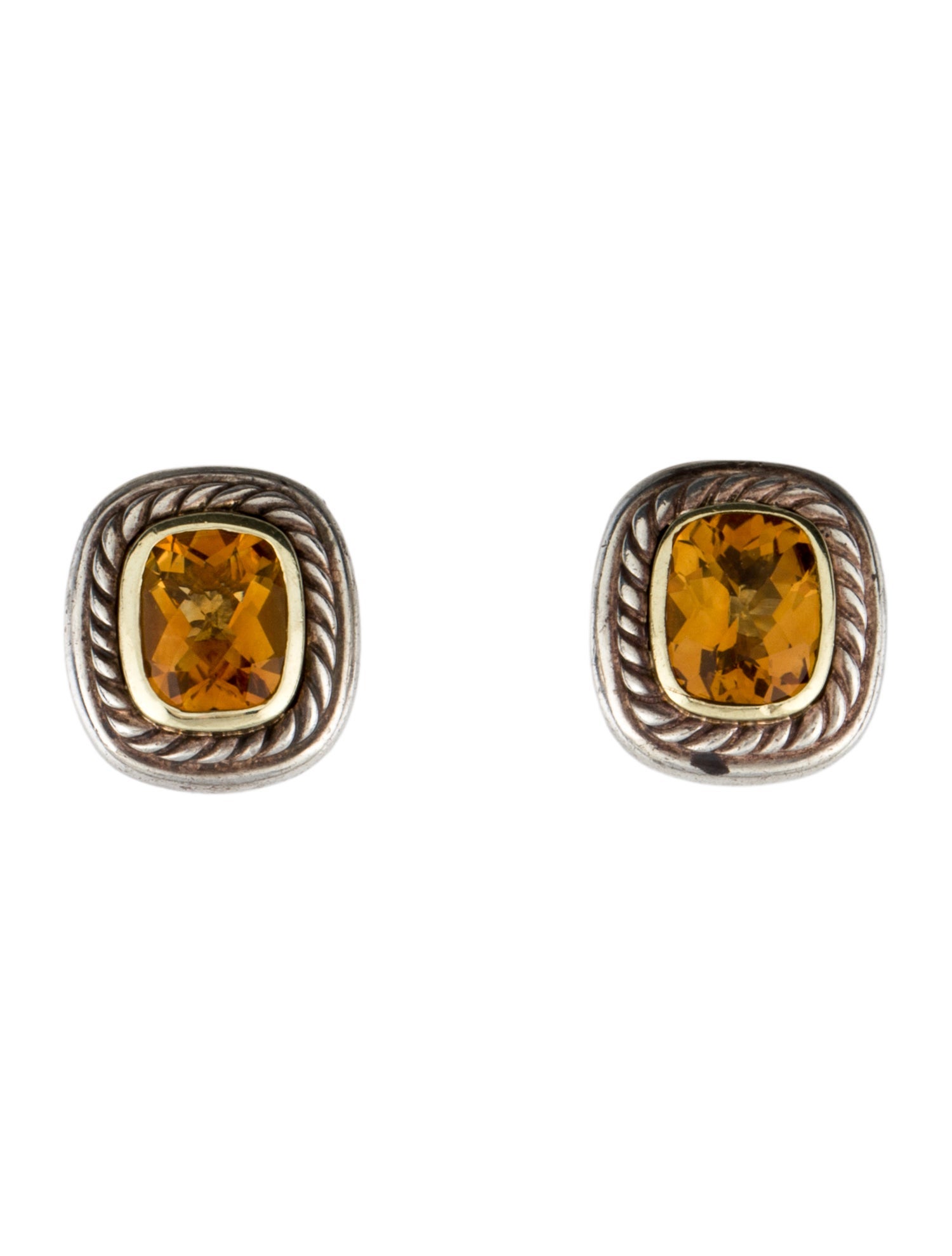 David Yurman Citrine Albion Earclips