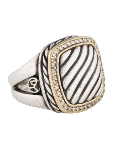 David Yurman Cocktail Ring Diamond Cable 6.5