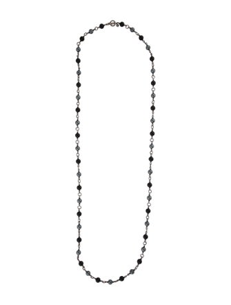 David Yurman Onyx & Hematite Bead Necklace