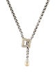 David Yurman Two-Tone Quatrefoil Wheat Chain Necklace