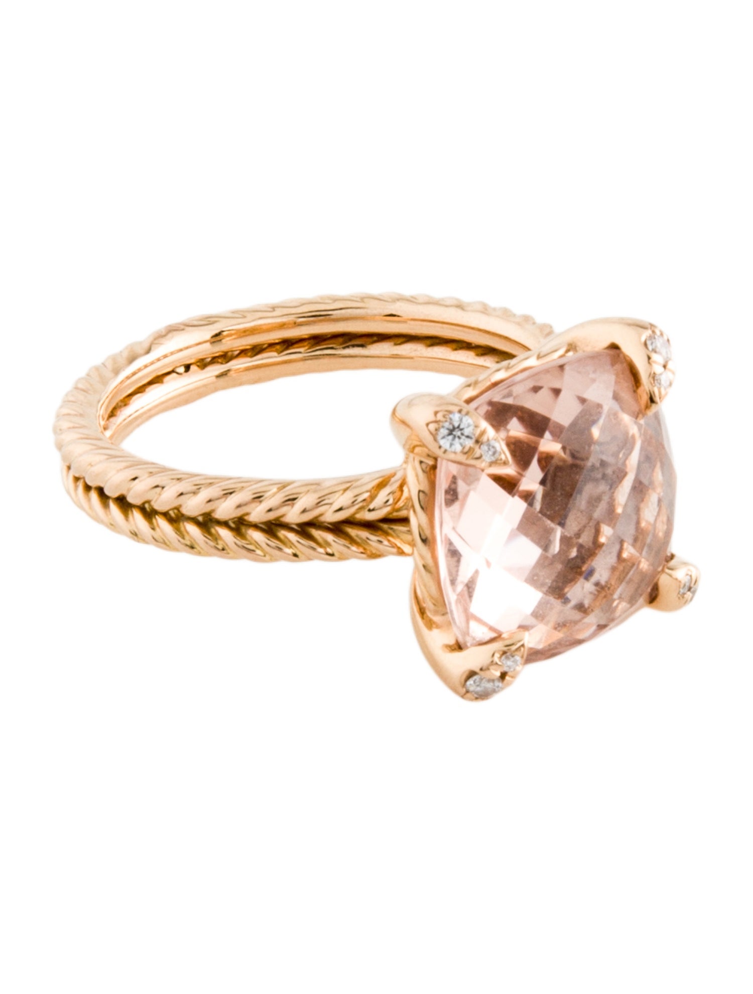 David Yurman Morganite & Diamond Chatelaine® Ring