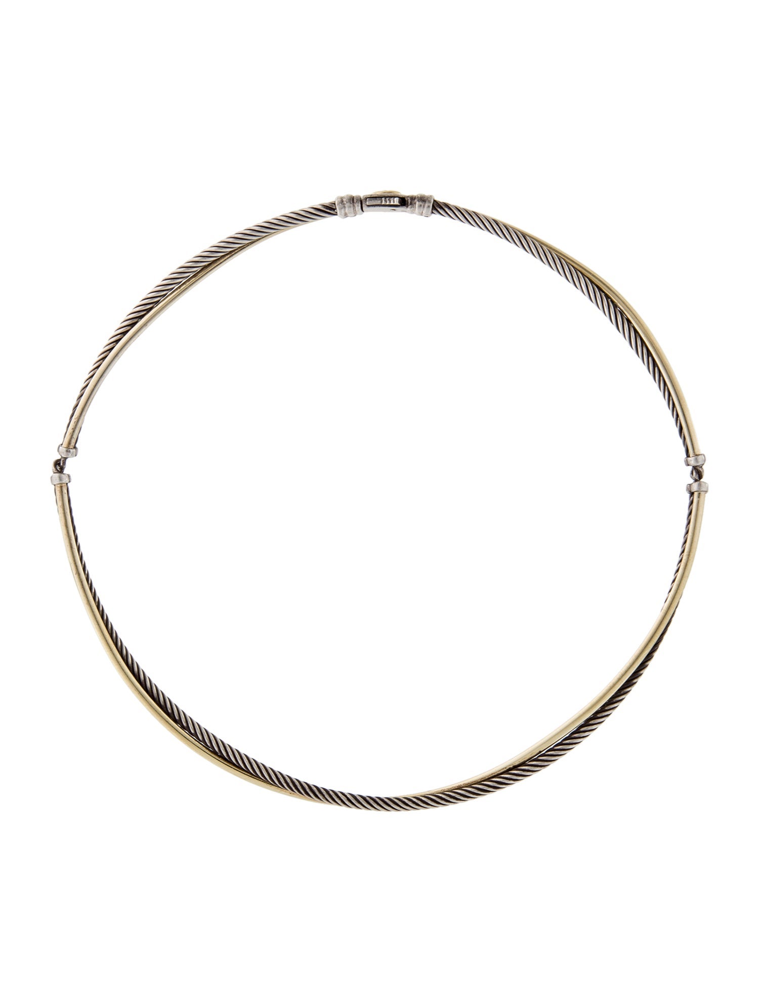 David Yurman Two-Tone Crossover Cable Necklace