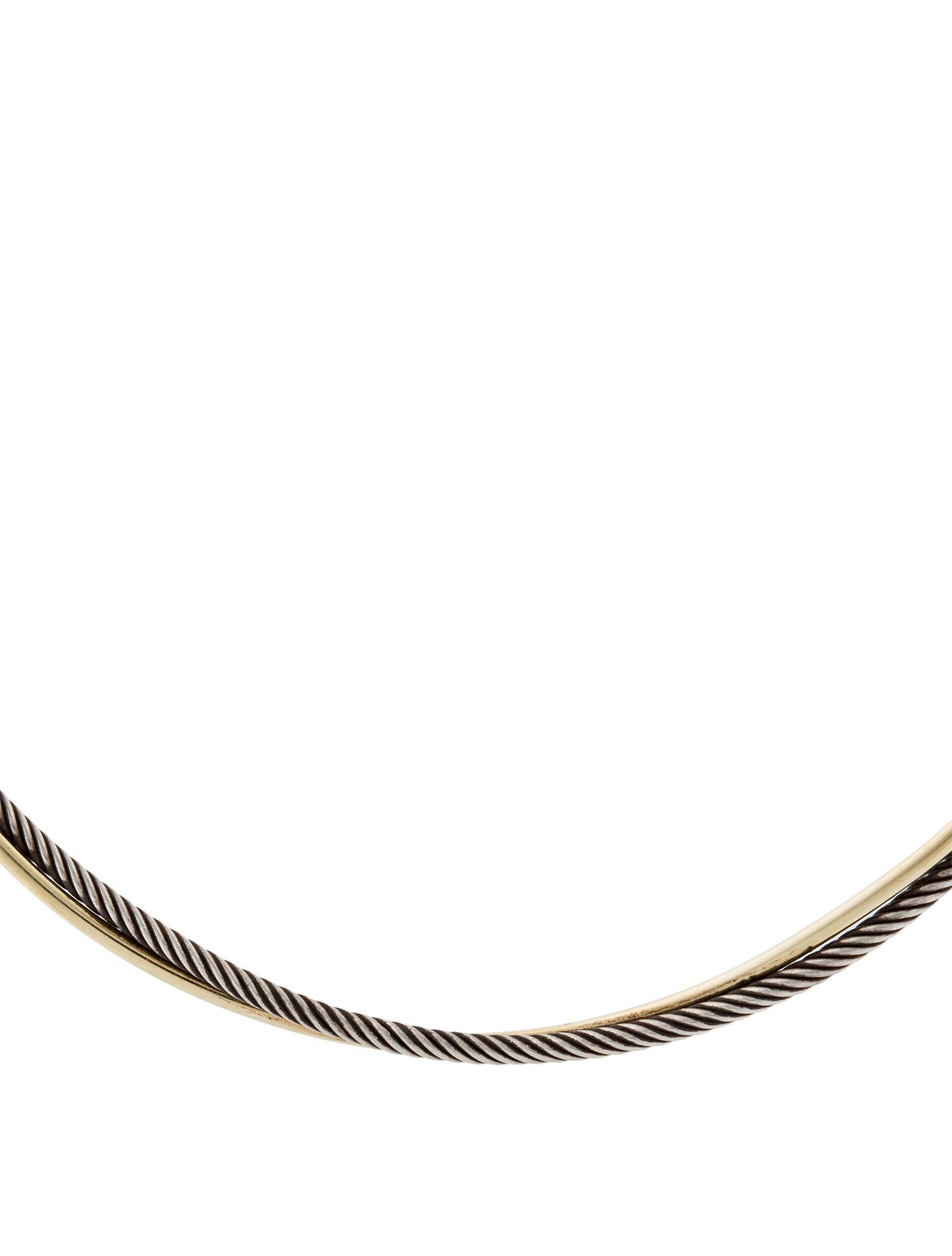 David Yurman Two-Tone Crossover Cable Necklace