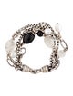 David Yurman Pearl, Quartz & Onyx Multi Row Chain Bracelet