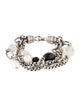 David Yurman Pearl, Quartz & Onyx Multi Row Chain Bracelet