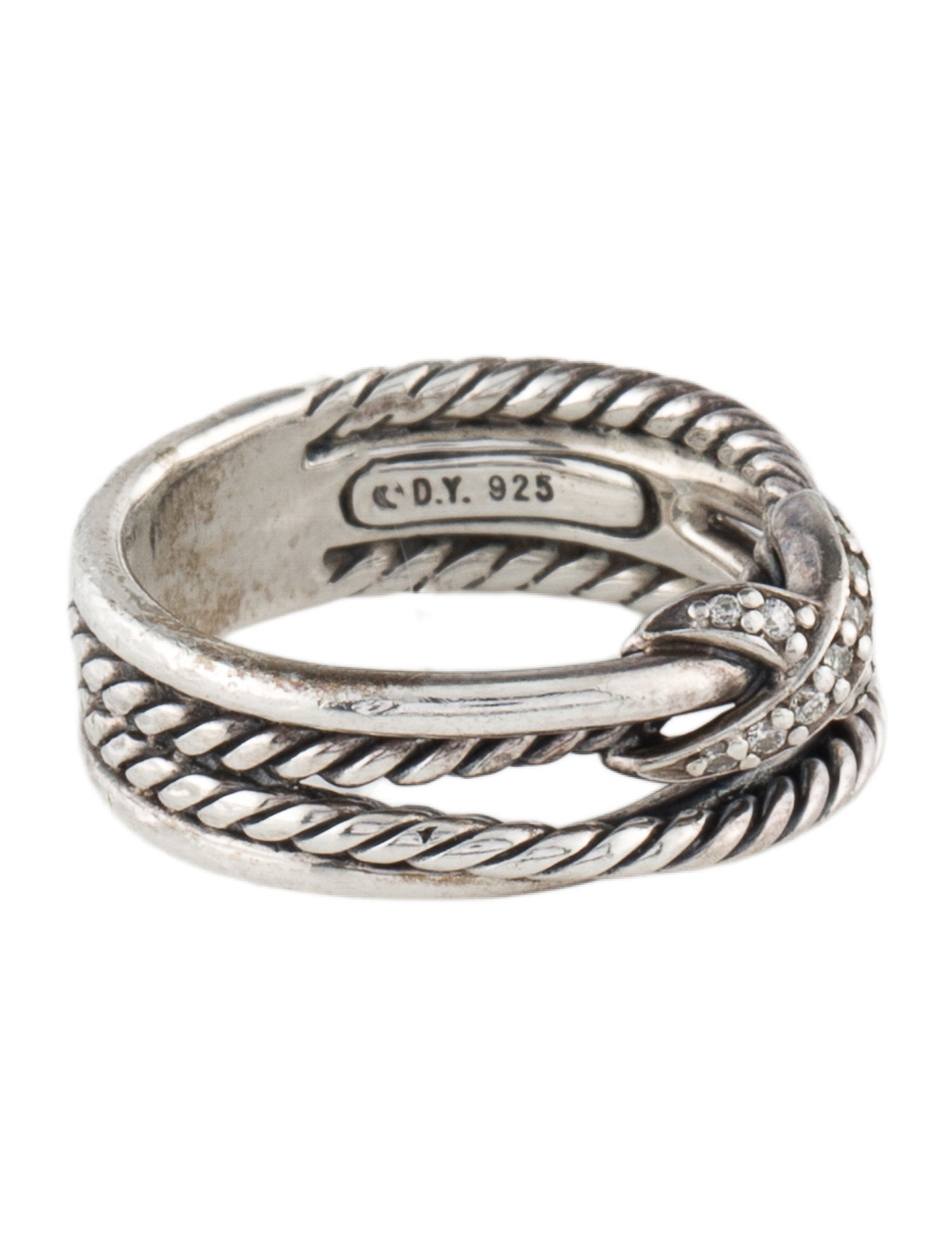 David Yurman Diamond X Band Ring