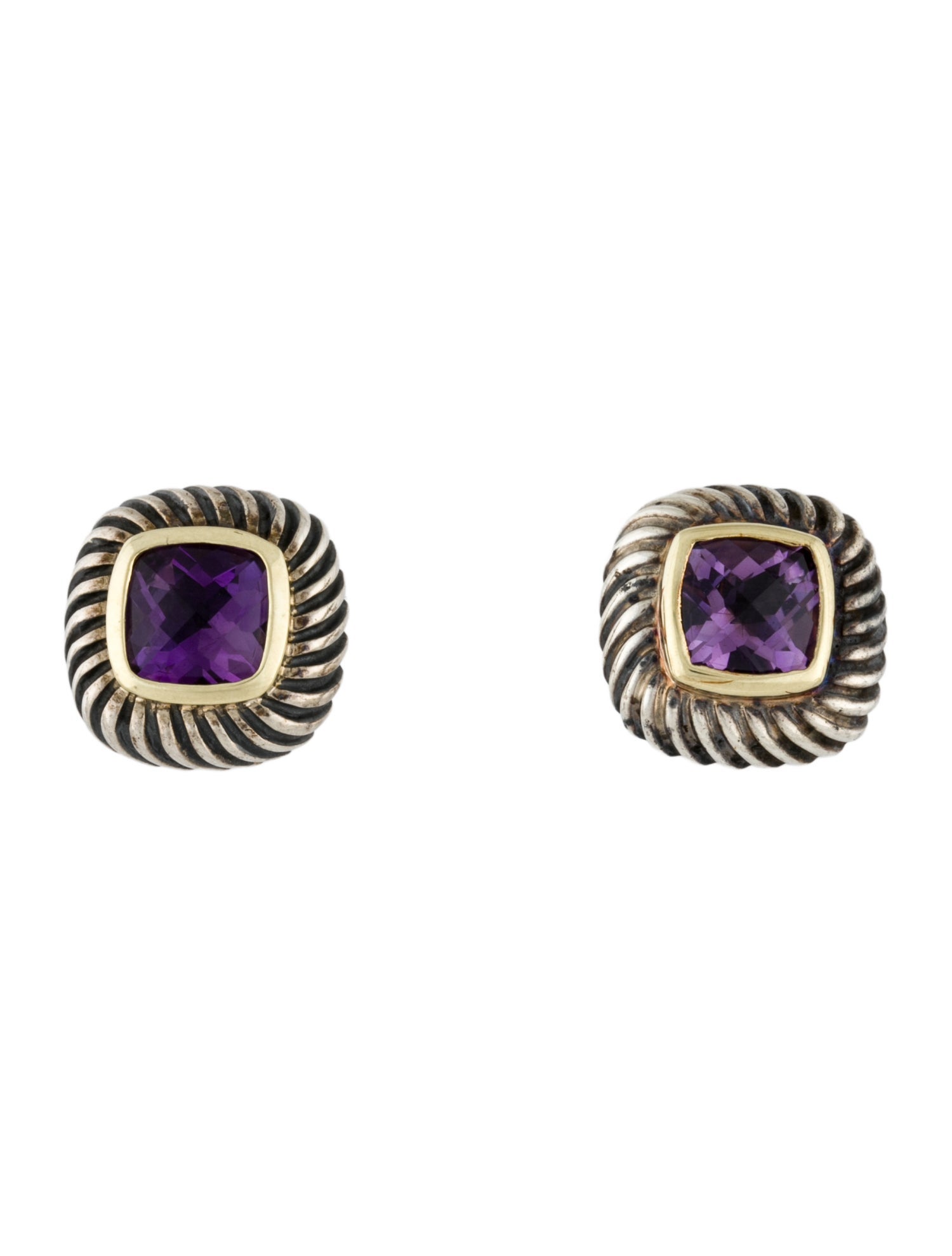 David Yurman Amethyst Stud Earrings