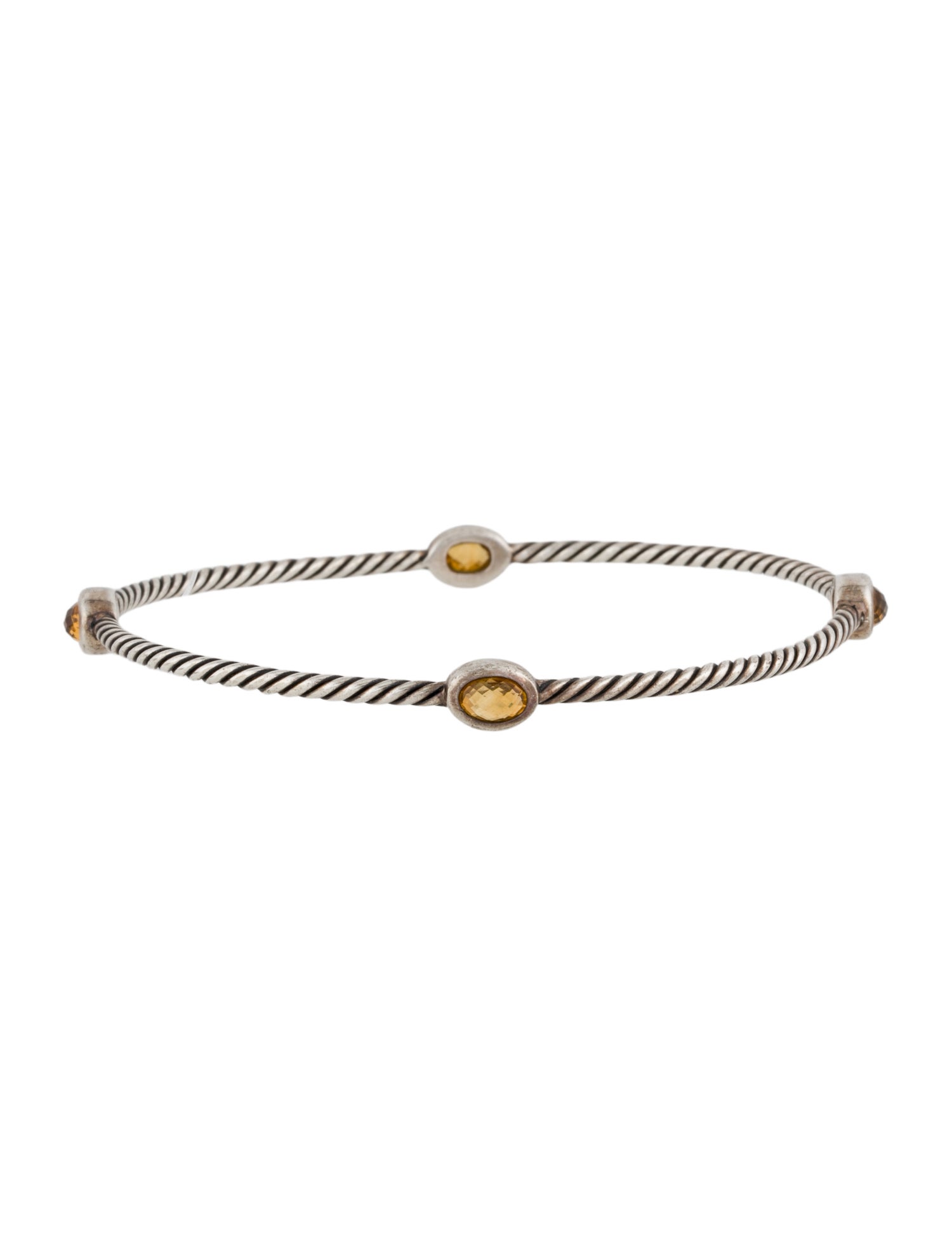 David Yurman Citrine Color Classics Station Bangle Bracelet