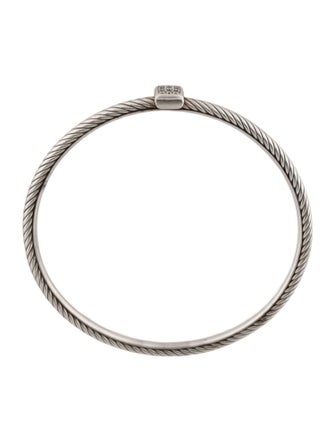David Yurman Diamond Square Cable Bangle