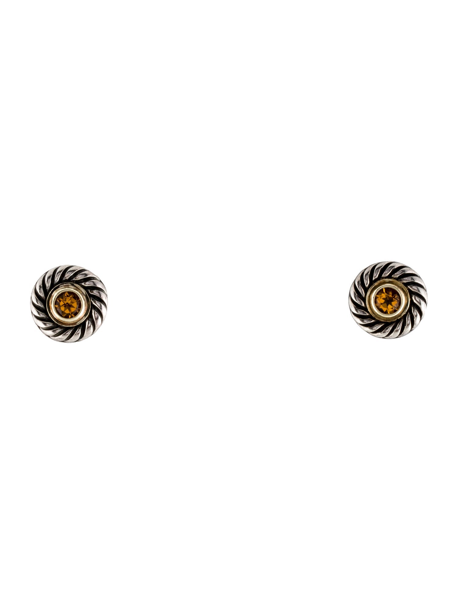 David Yurman Citrine Color Classic Cookie Studs