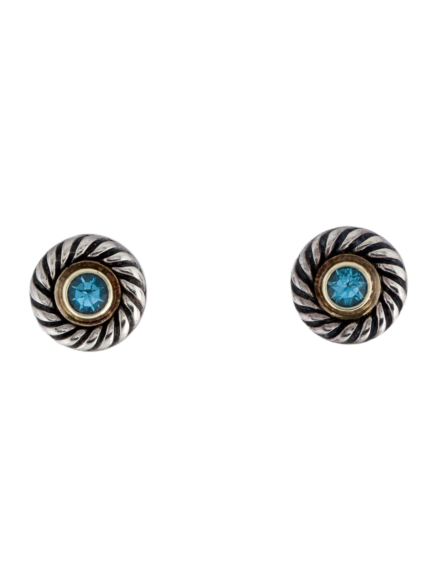 David Yurman Topaz Cookie Stud Earrings