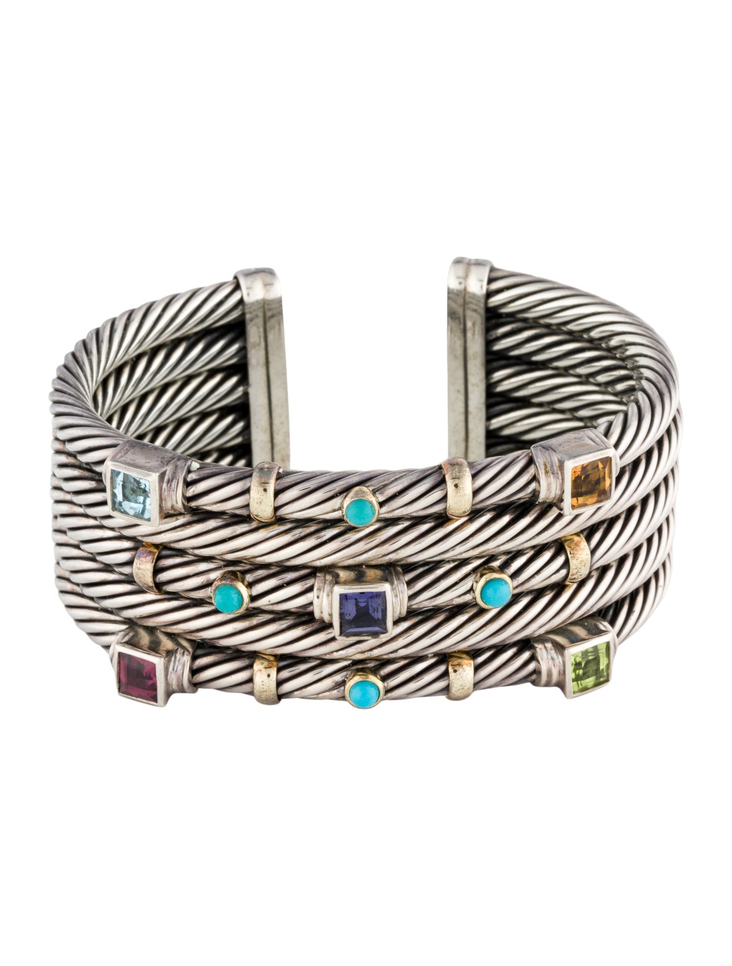David Yurman Multistone Confetti Cuff Bracelet