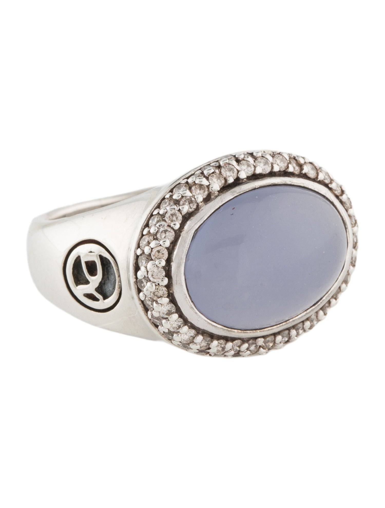 David Yurman Chalcedony & Diamond Cocktail Ring