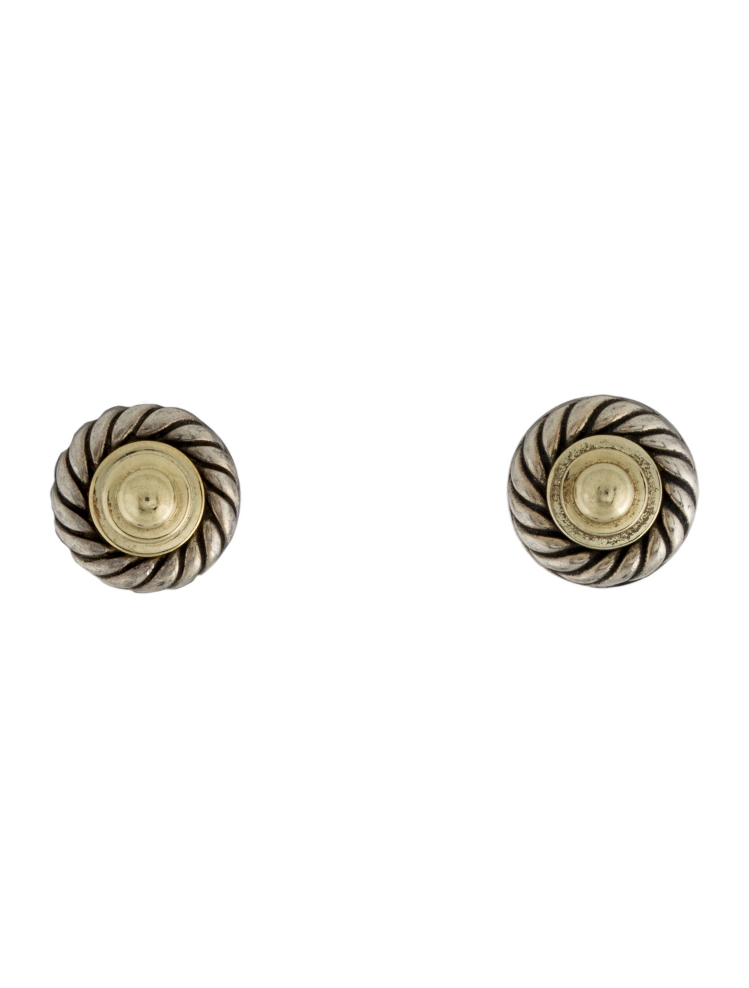 David Yurman Two-Tone Cookie Stud Earrings
