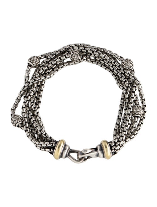 David Yurman Diamond Pavè Ball Multi-Strand Station Bracelet
