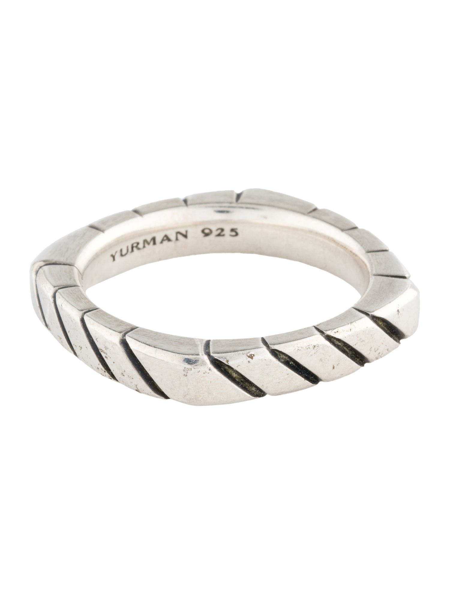 David Yurman Sculpted Cable Square Band