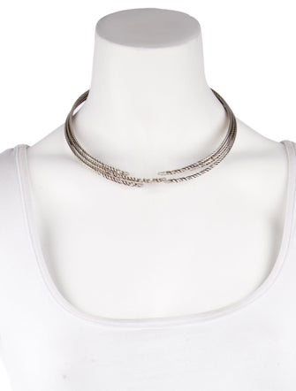 David Yurman Diamond Willow Collar Necklace