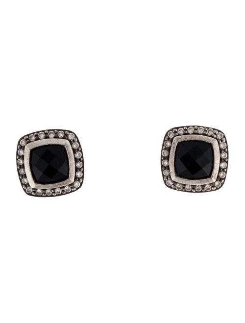 David Yurman Onyx & Diamond Albion Studs