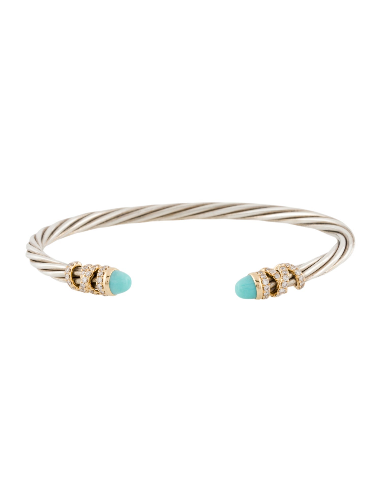 David Yurman Turquoise & Diamond Helena Bracelet