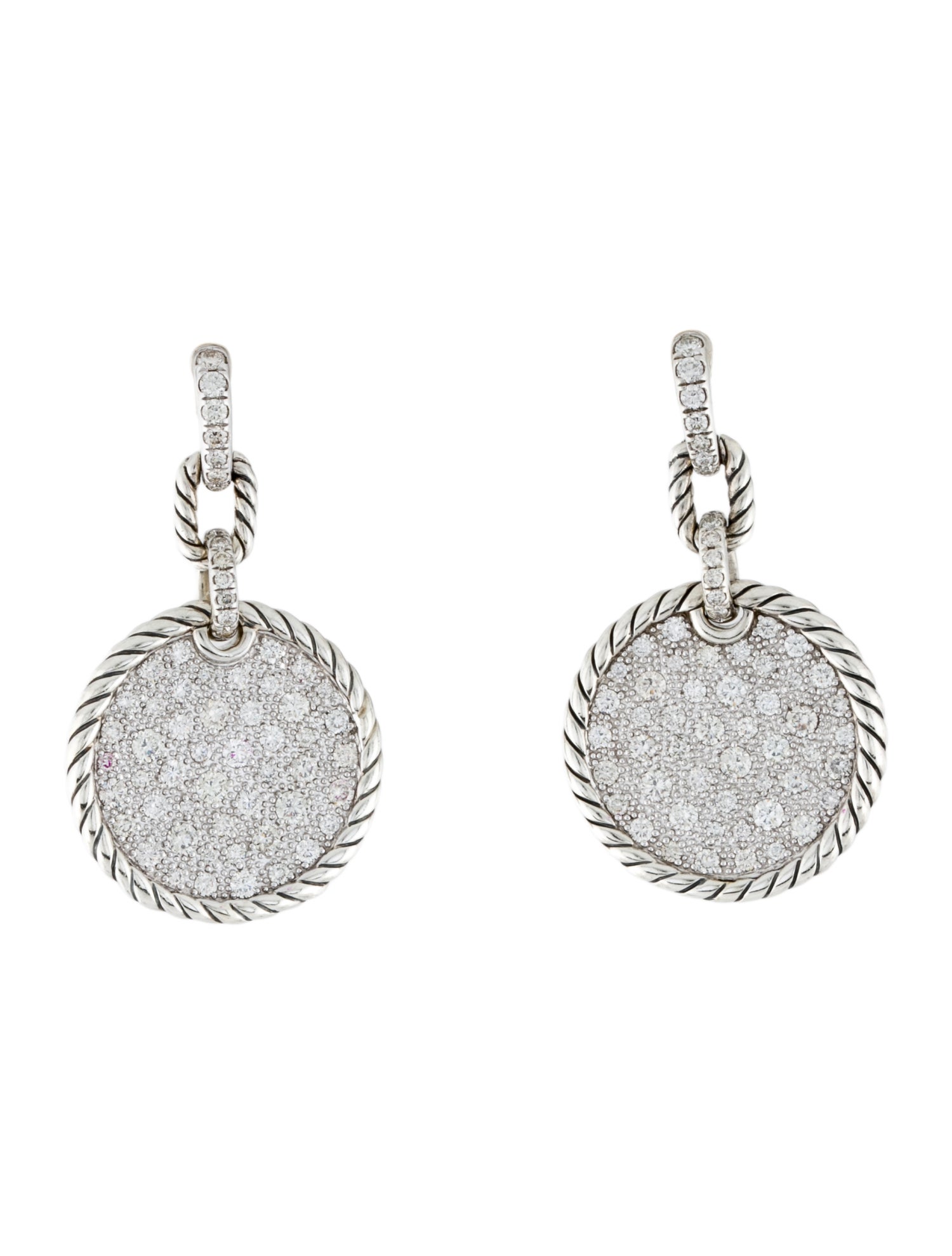 David Yurman 1.92ctw Diamond Elements Convertible Drop Earrings