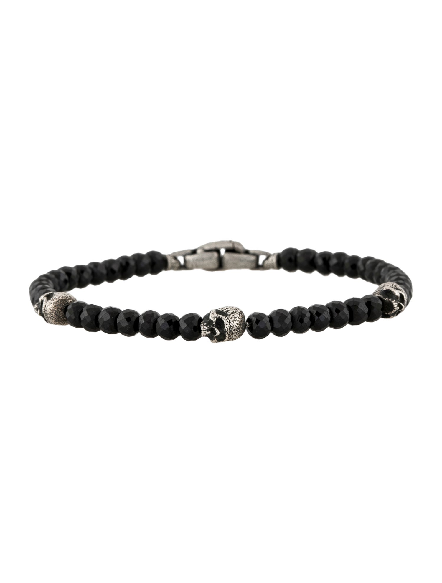 David Yurman Spinel Memento Mori Skull Station Bracelet