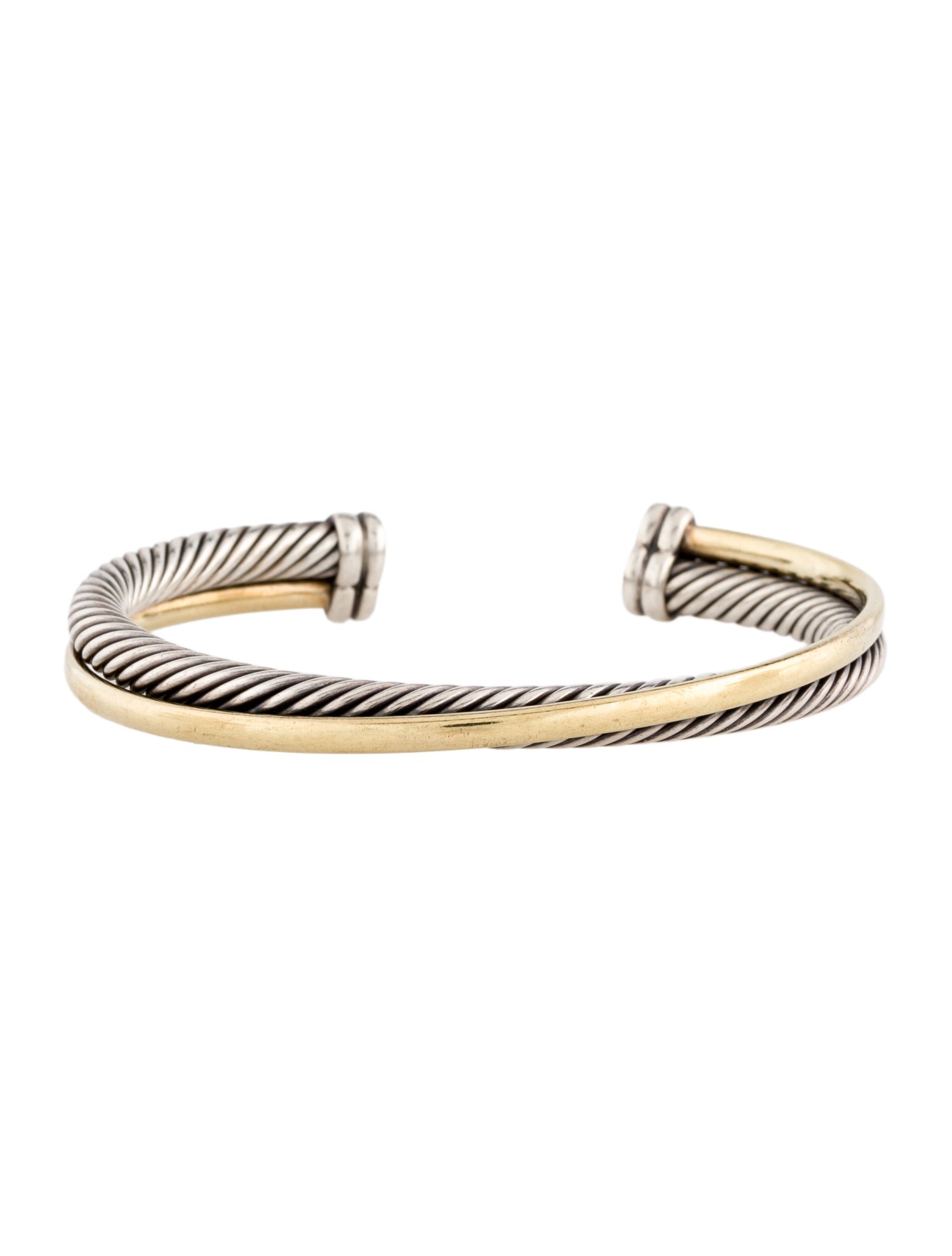David Yurman Two-Tone Crossover Cuff Bracelet