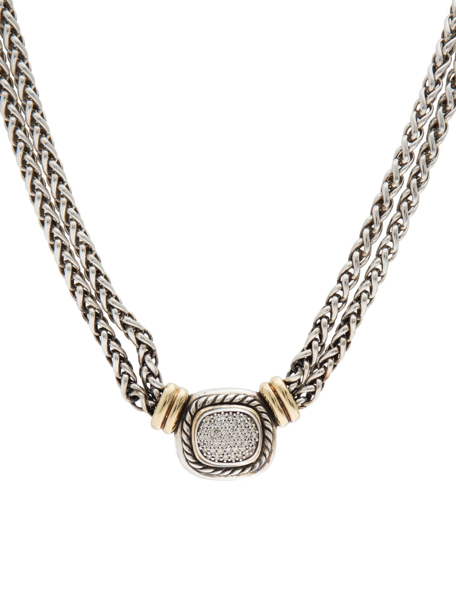 David Yurman Diamond Two-Tone Double Choker