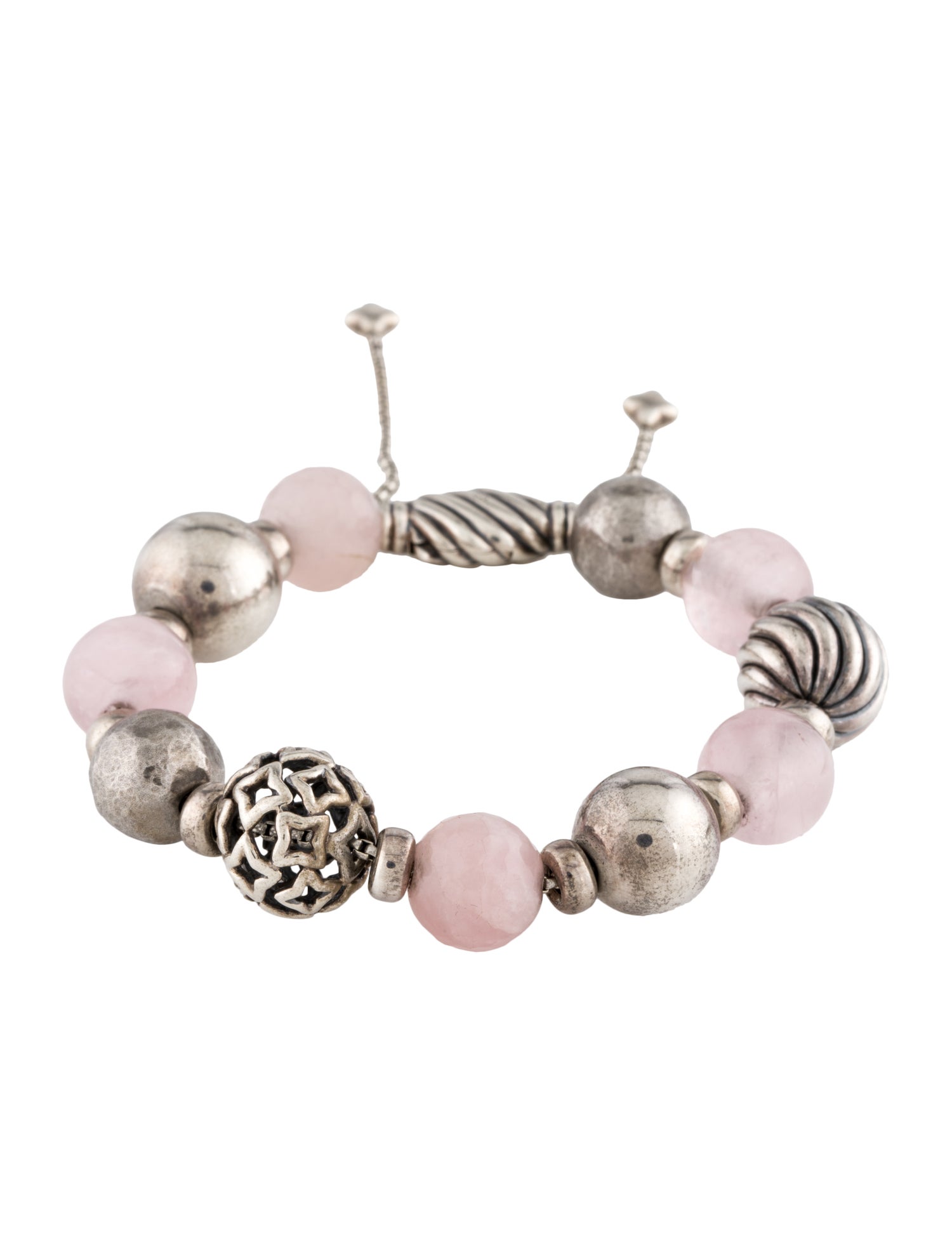 David Yurman Rose Quartz Elements Bead Bracelet