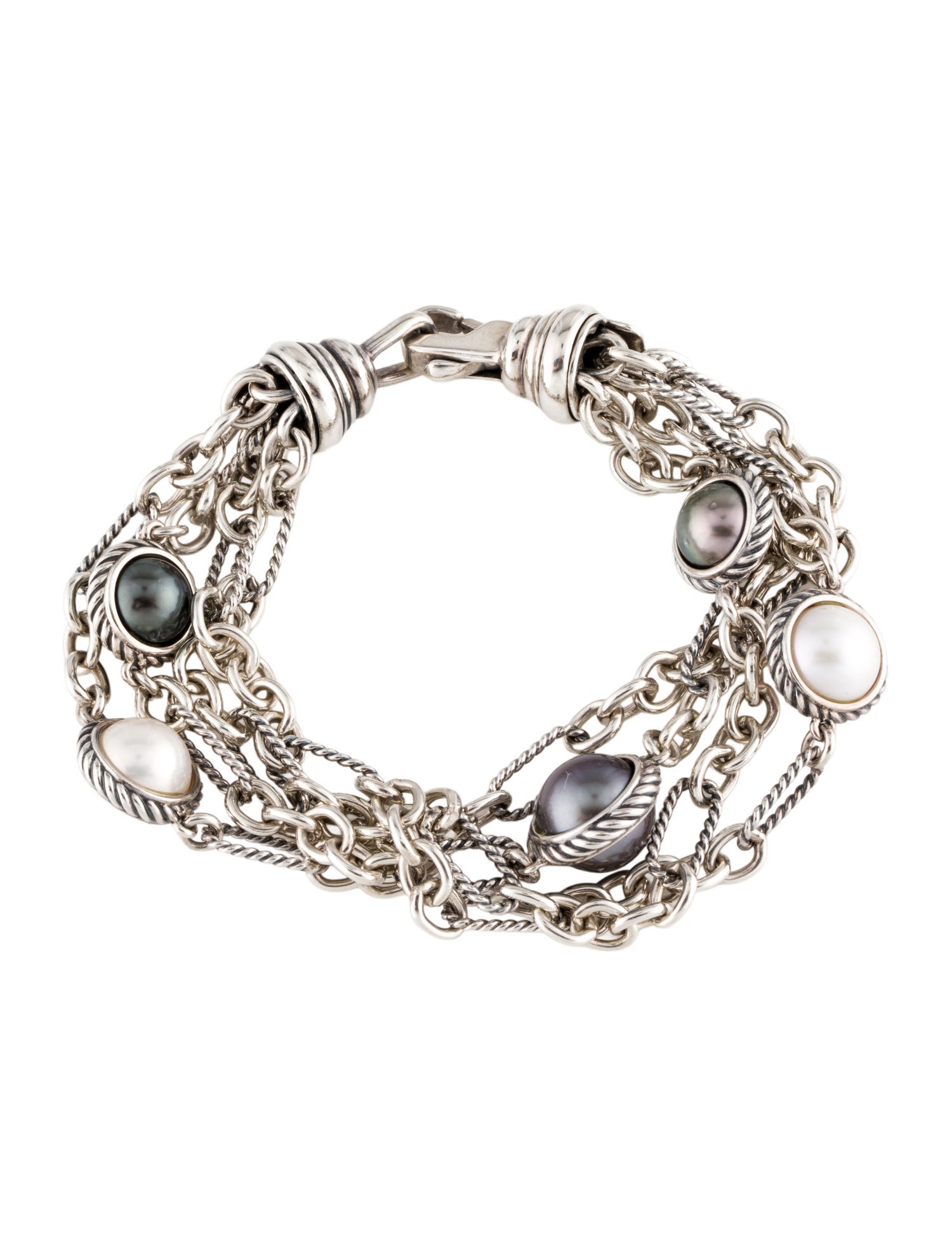 David Yurman Pearl Figaro Multistrand Bracelet