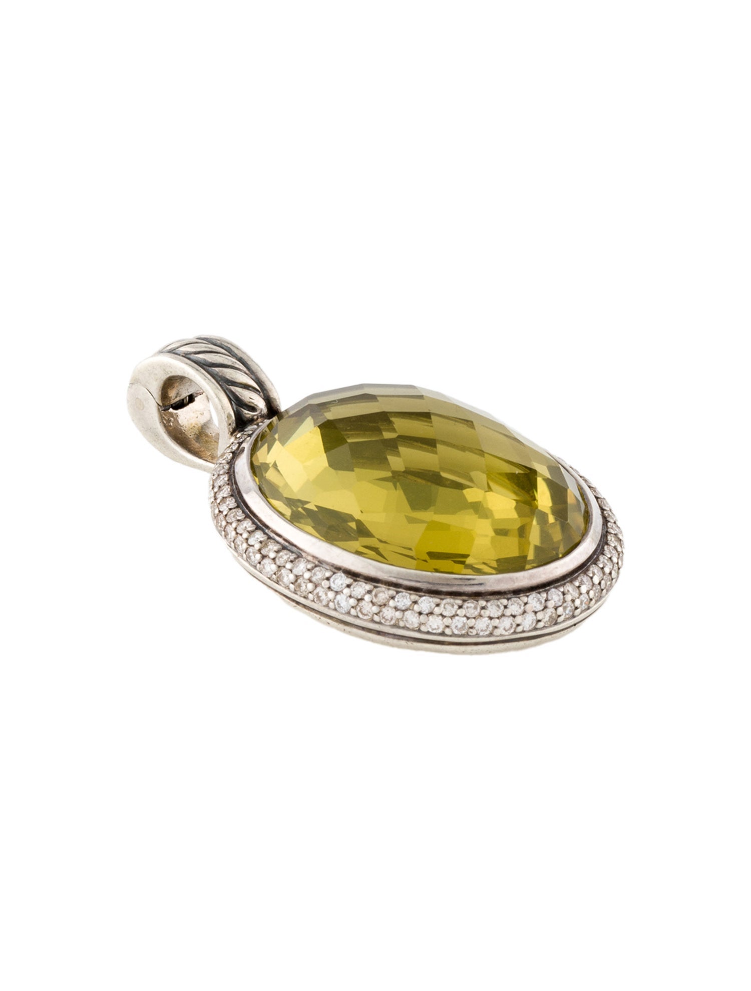 David Yurman Quartz & Diamond Enhancer Pendant