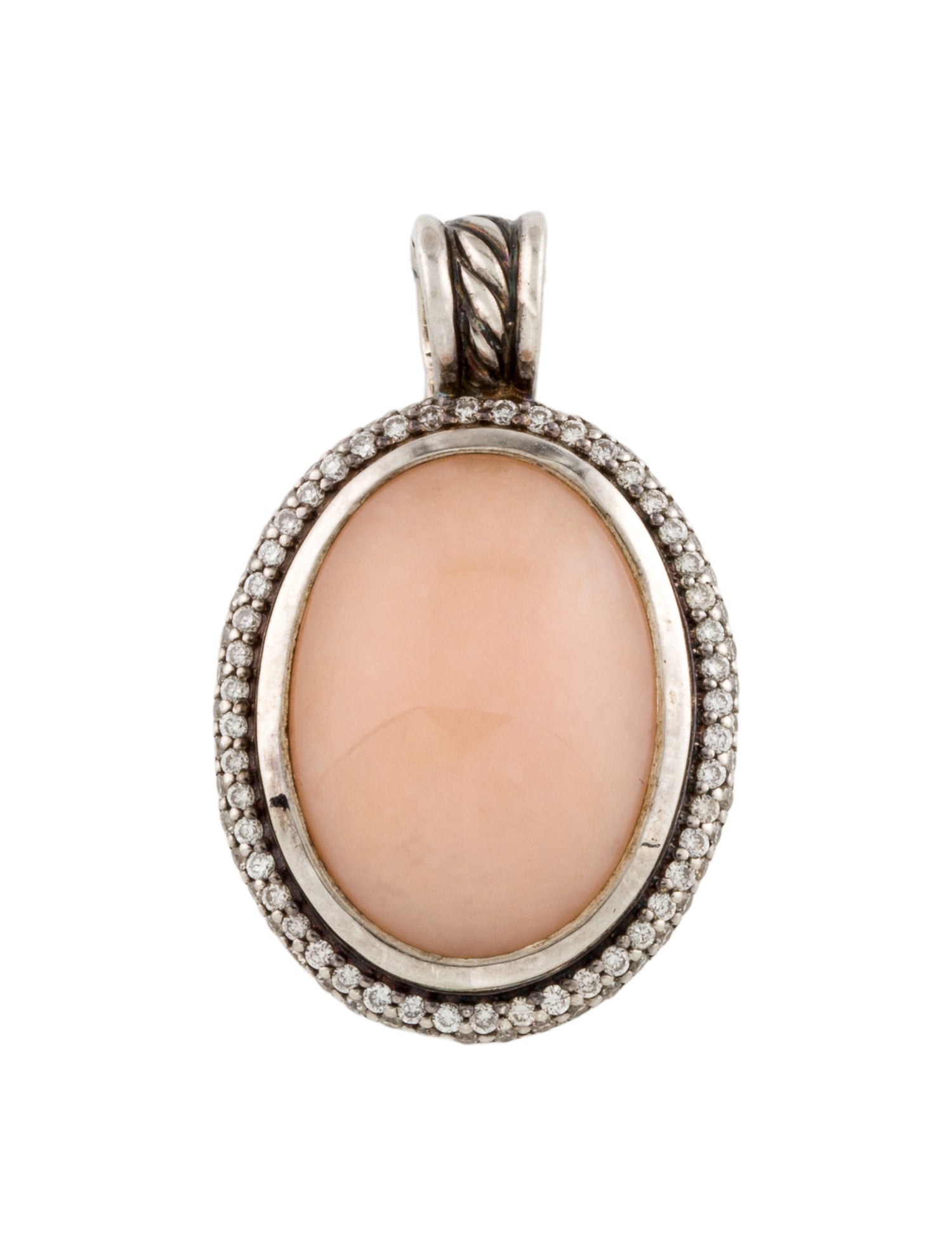 David Yurman Opal & Diamond Enhancer Pendant