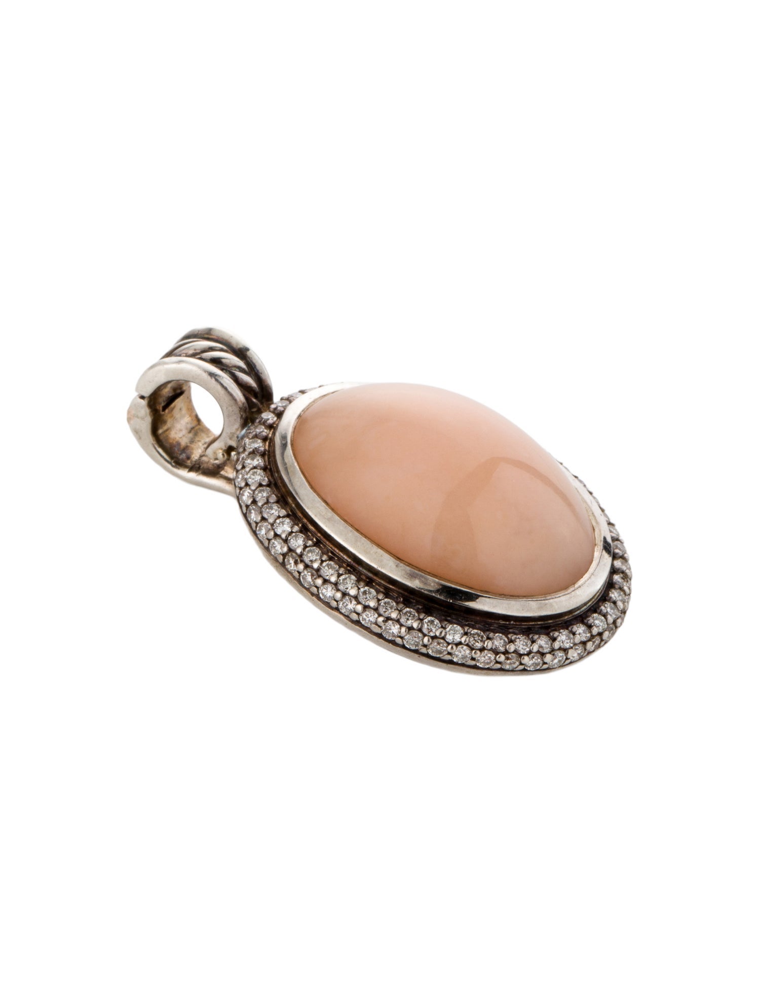 David Yurman Opal & Diamond Enhancer Pendant