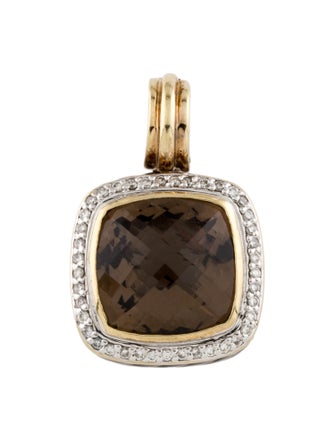 David Yurman Smoky Quartz & Diamond Albion Enhancer Pendant