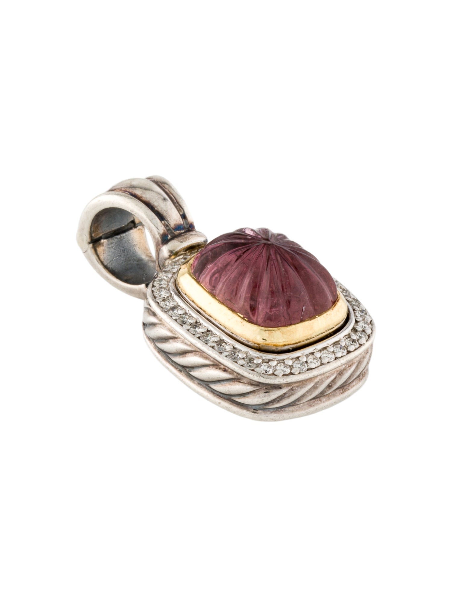 David Yurman Tourmaline & Diamond Albion Enhancer Pendant